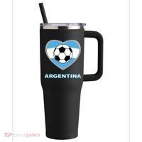 Argentina Soccer Football Argentinian Flag 40oz Vacuum Insulated Stainless Steel Travel Tumbler thumb 0