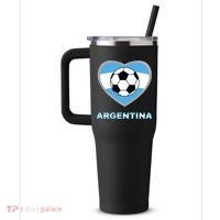 Argentina Soccer Football Argentinian Flag 40oz Vacuum Insulated Stainless Steel Travel Tumbler thumb 2