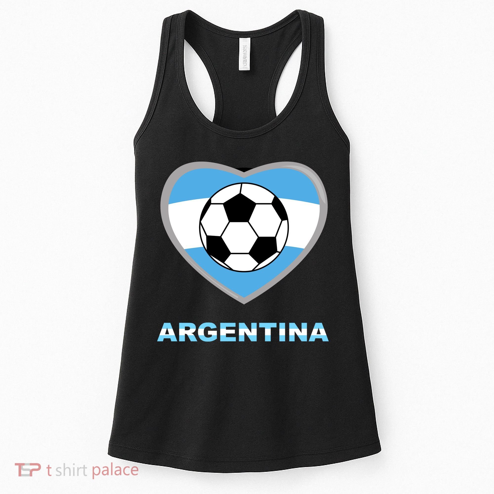 Argentina Soccer Football Argentinian Flag Women's Tank Top