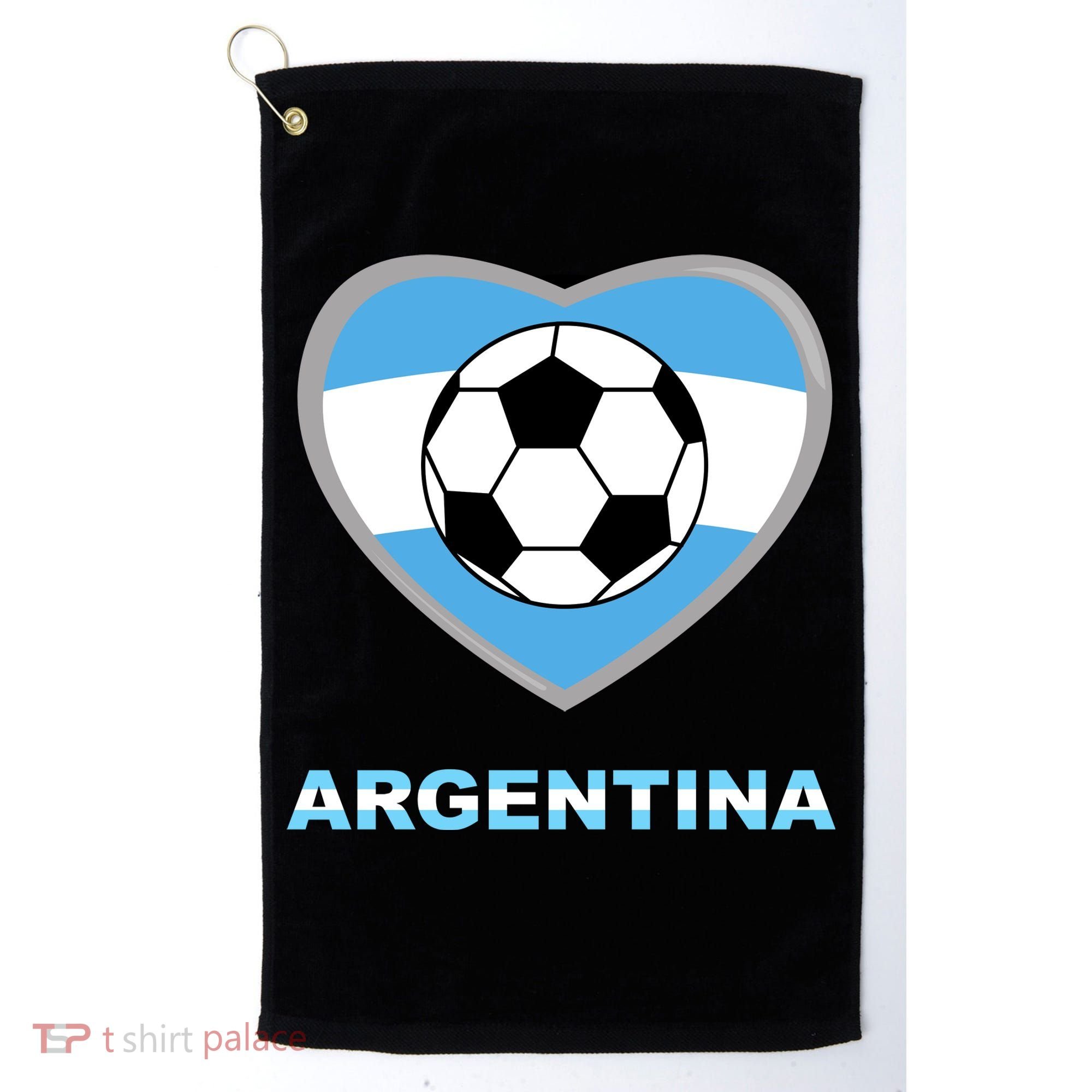 Argentina Soccer Football Argentinian Flag Golf Towel