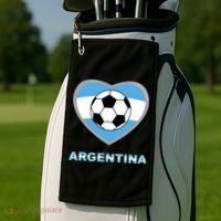 Argentina Soccer Football Argentinian Flag Golf Towel thumb 2