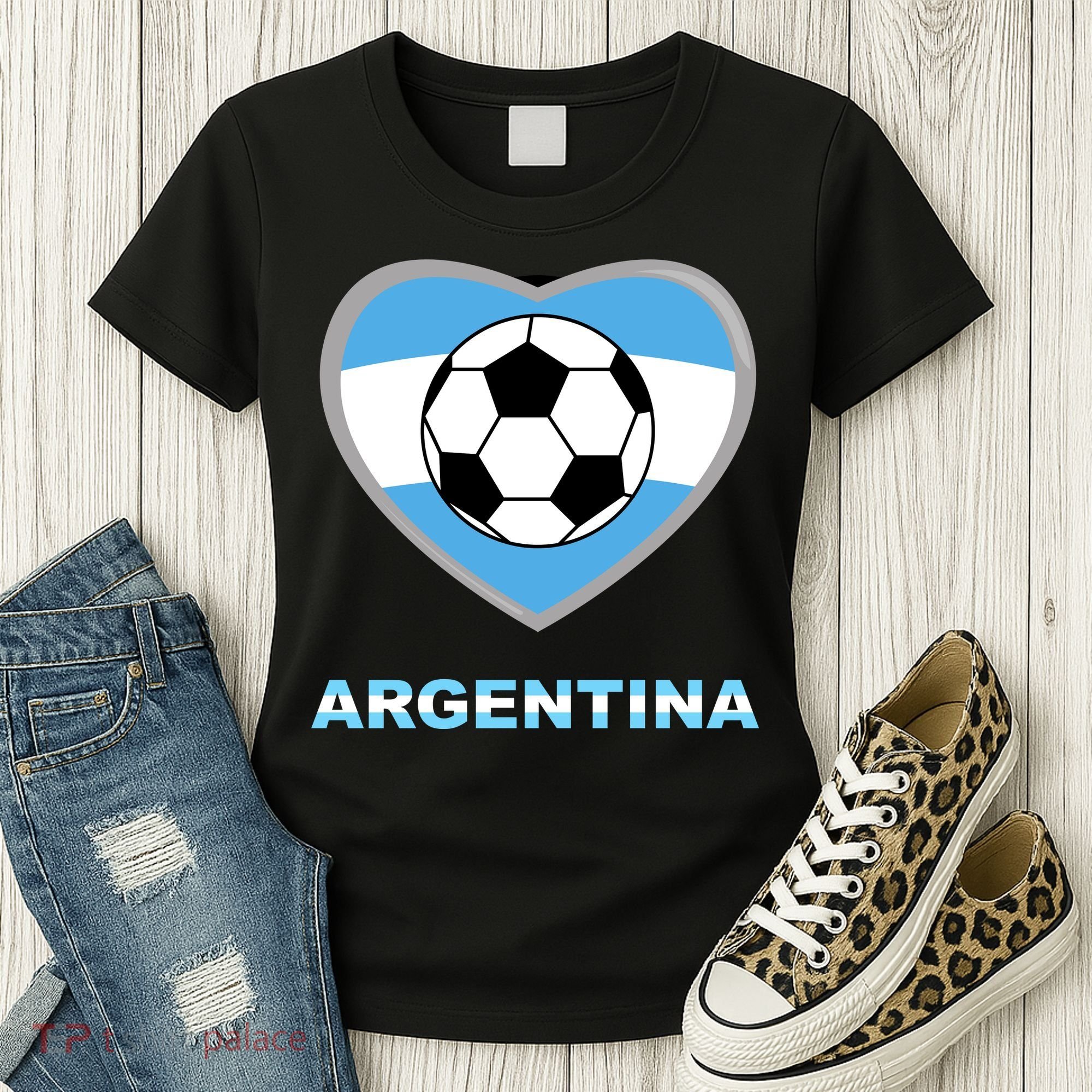 Argentina Soccer Football Argentinian Flag Women's T-Shirt