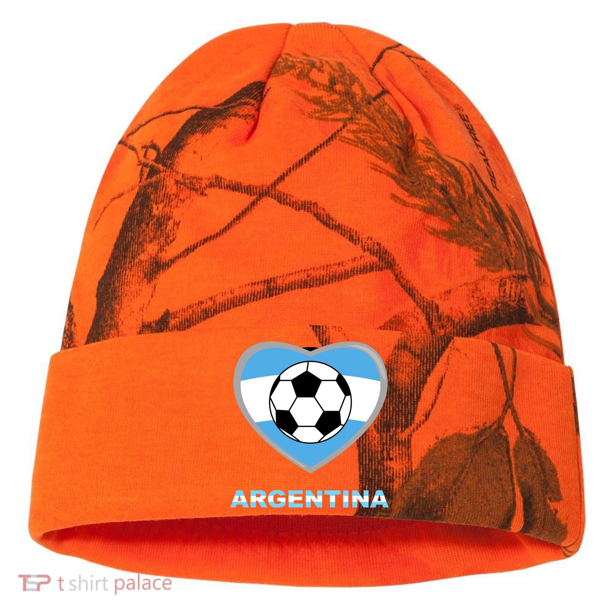 Argentina Soccer Football Argentinian Flag Kati Licensed 12" Camo Cuffed Beanie