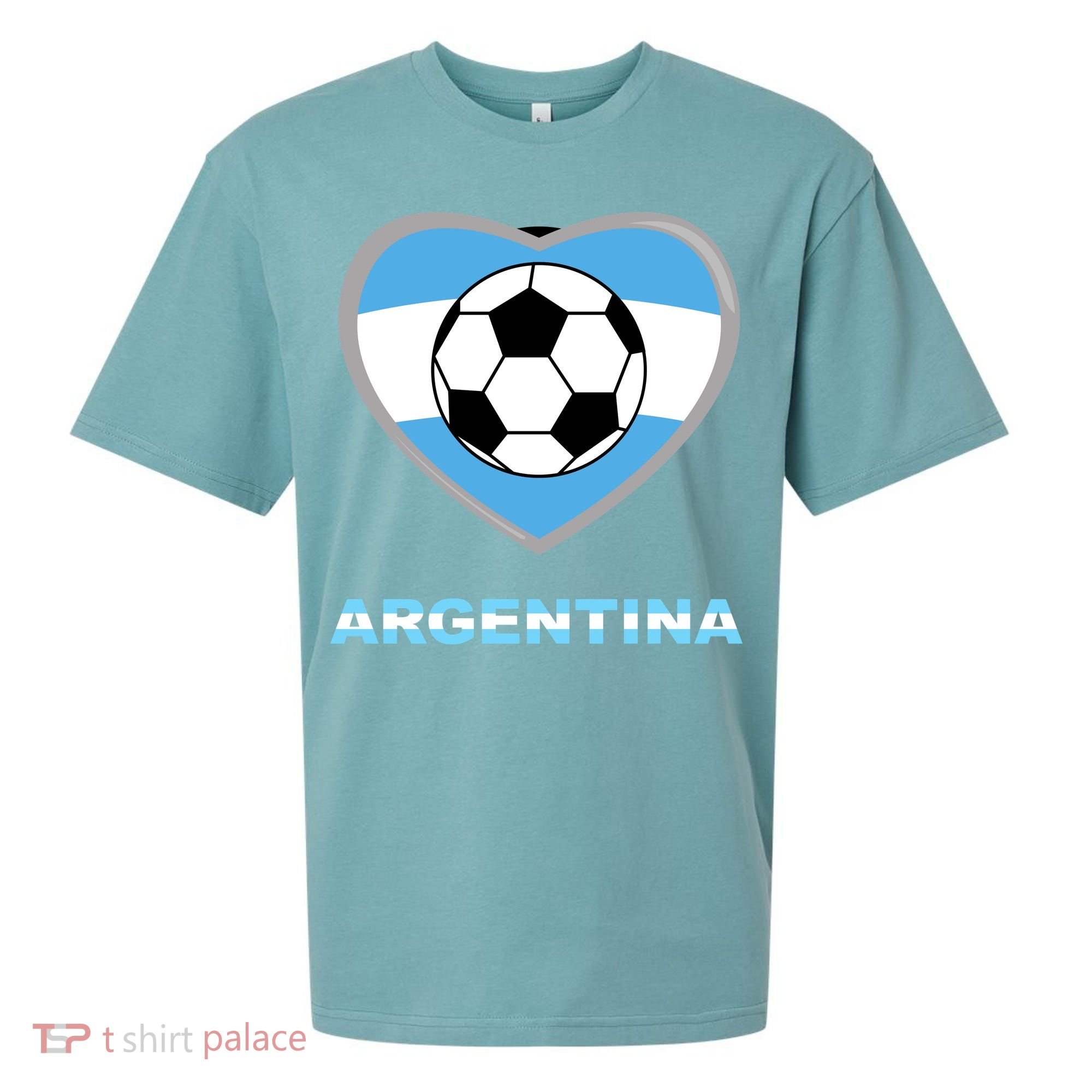 Argentina Soccer Football Argentinian Flag Sueded Cloud Jersey T-Shirt