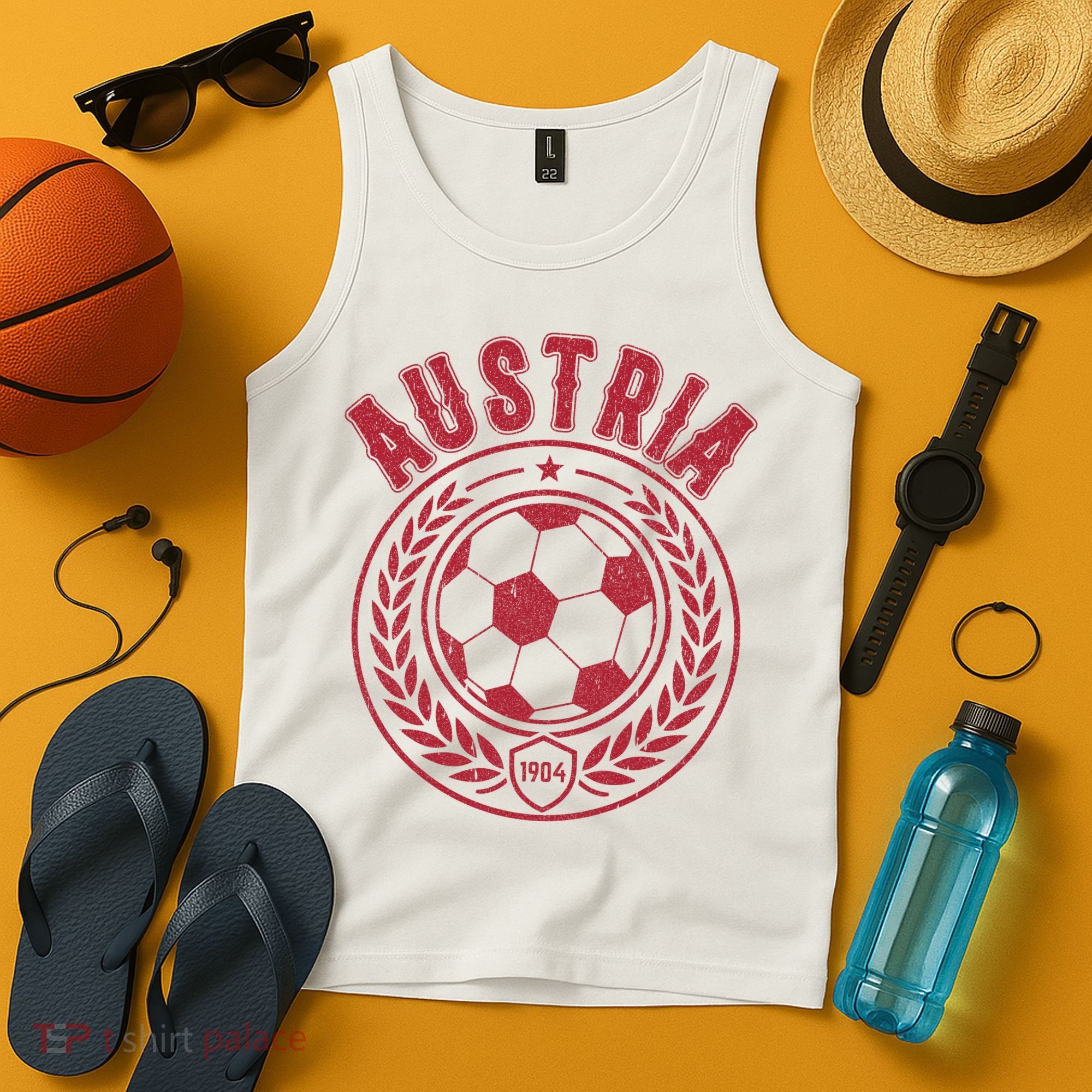 Austria Soccer Futbol Fan Country  Tank Top
