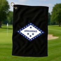 Arkansas State Flag Golf Towel thumb 1