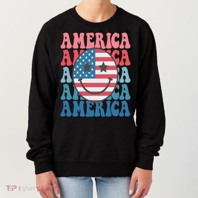America Smiley Face Women's Sweatshirt