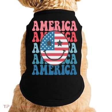 America Smiley Face Doggie Tank
