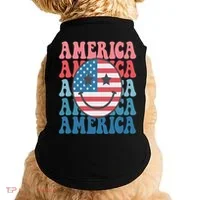 America Smiley Face Doggie Tank thumb 0