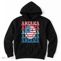 America Smiley Face Hoodie thumb 0