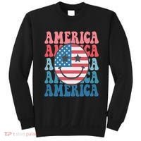 America Smiley Face Sweatshirt thumb 0