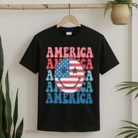 America Smiley Face T-Shirt thumb 2