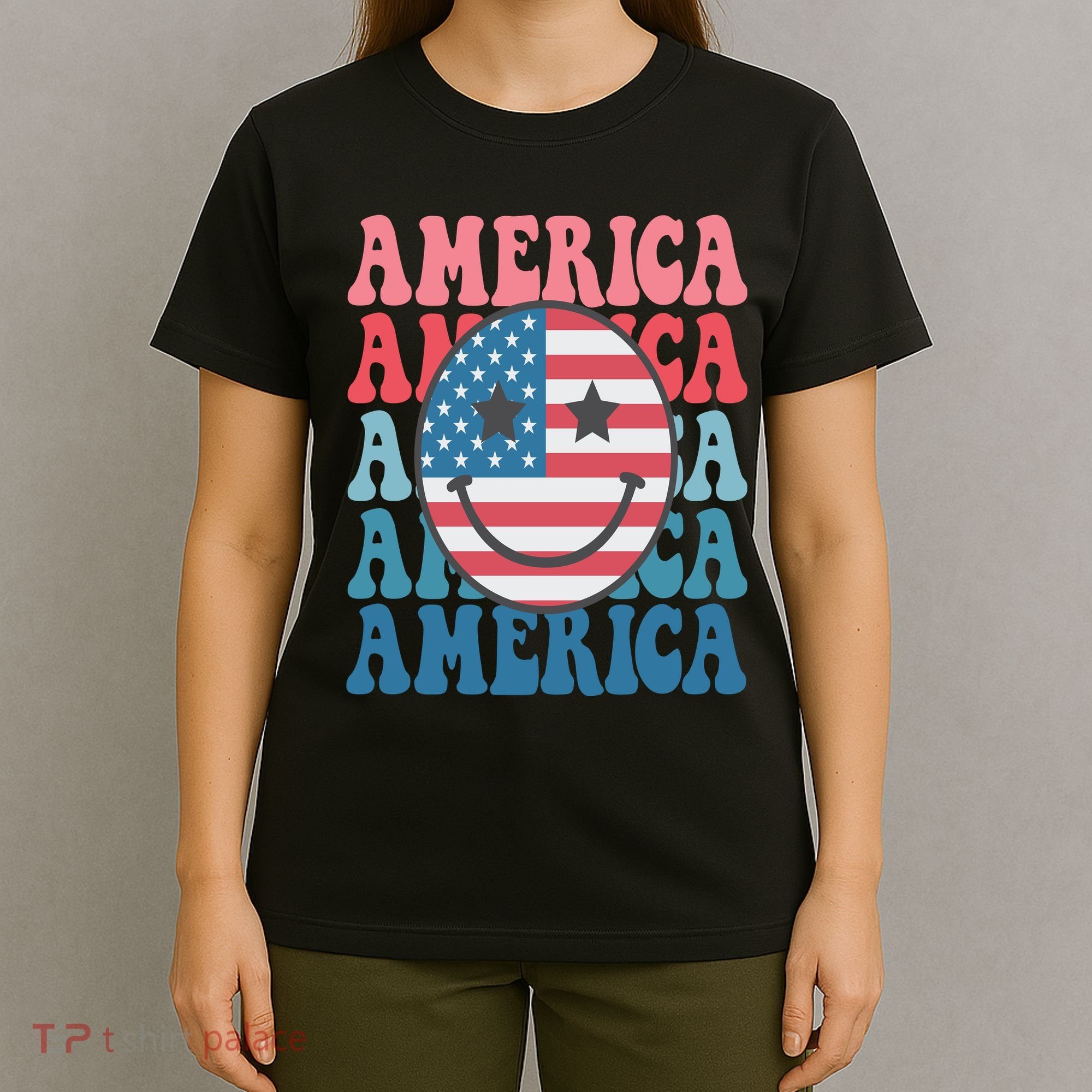 America Smiley Face T-Shirt