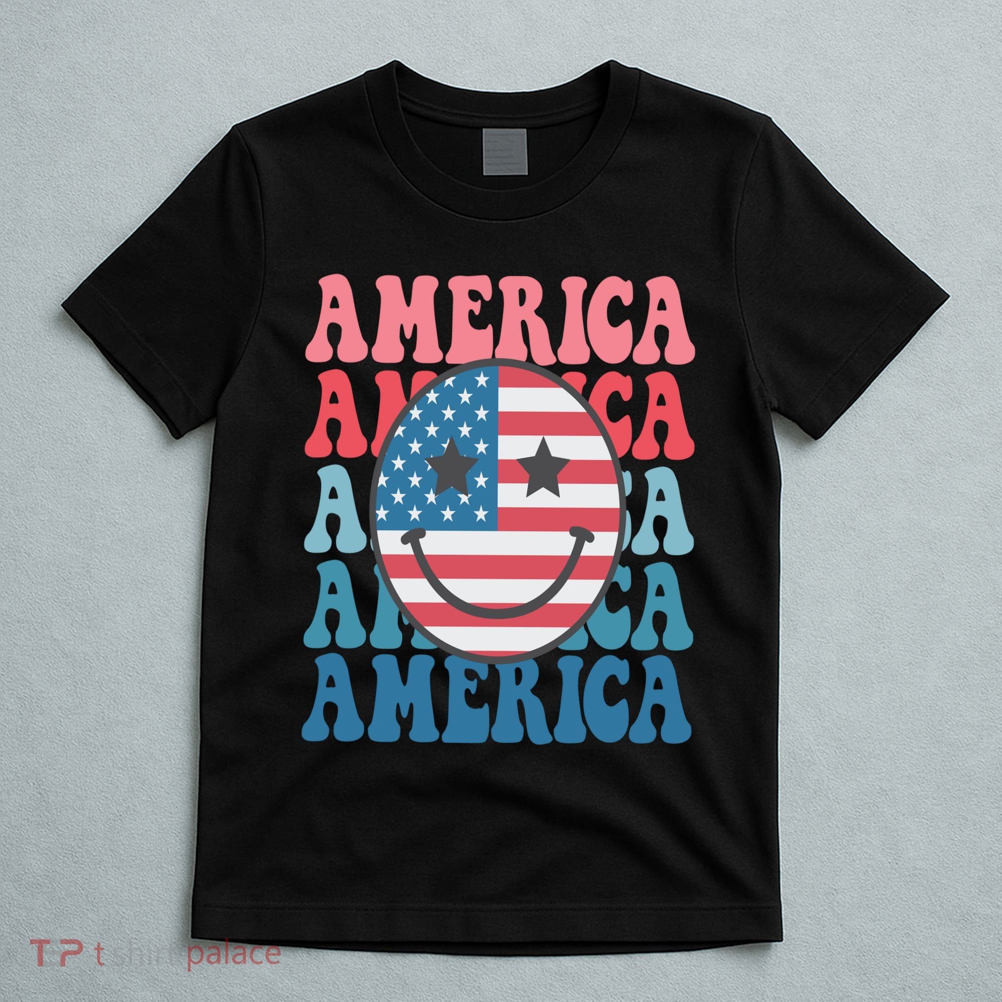 America Smiley Face T-Shirt