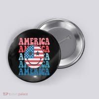 America Smiley Face Button thumb 0