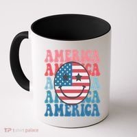 America Smiley Face Coffee Mug thumb 0