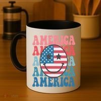 America Smiley Face Coffee Mug thumb 4