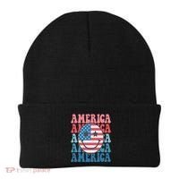 America Smiley Face Beanie thumb 0