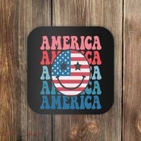 America Smiley Face Coaster thumb 0