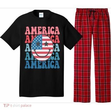 America Smiley Face Pajama Set