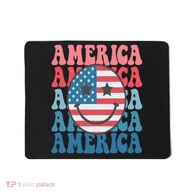 America Smiley Face Mousepad