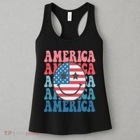 America Smiley Face Women's Tank Top thumb 3