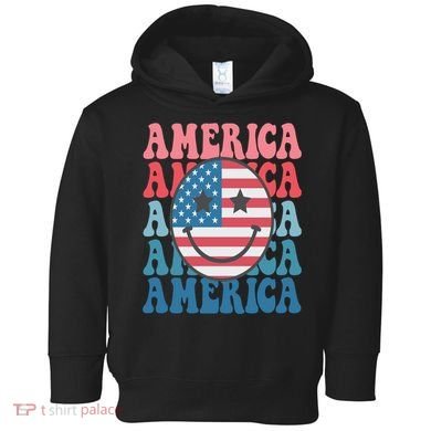 America Smiley Face Toddler Hoodie