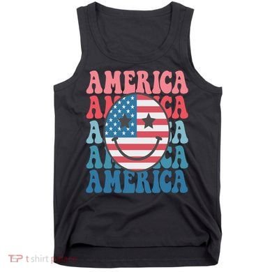 America Smiley Face Tank Top