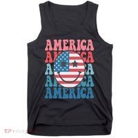 America Smiley Face Tank Top thumb 0
