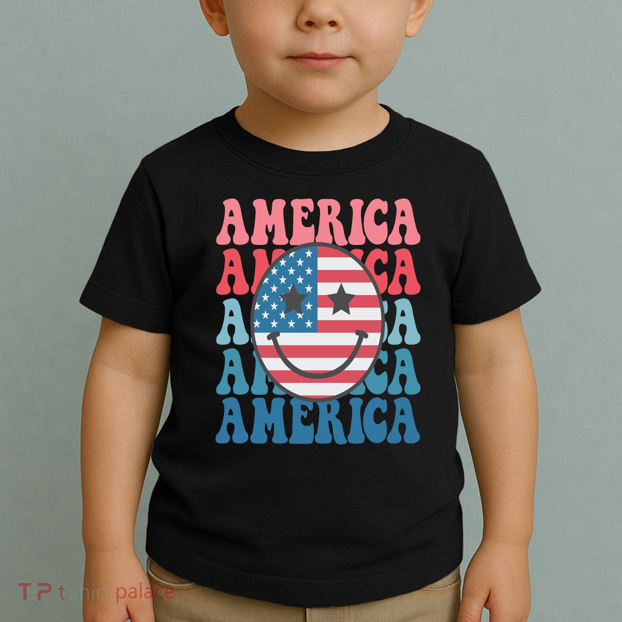 America Smiley Face Toddler T-Shirt