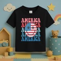 America Smiley Face Toddler T-Shirt thumb 3