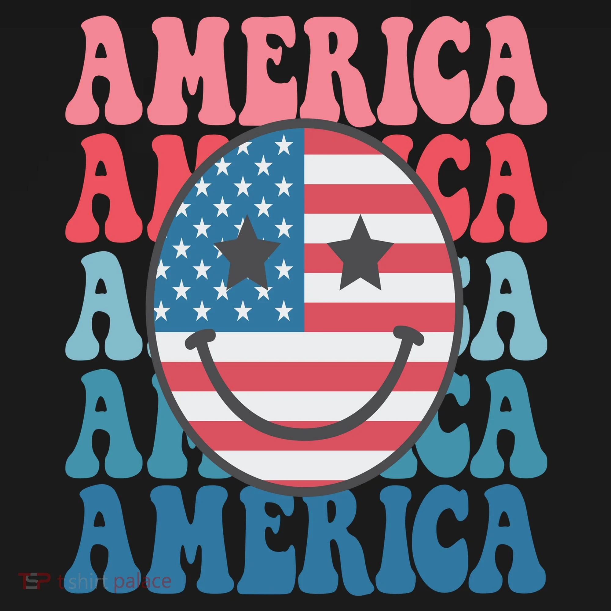 America Smiley Face Visor