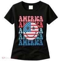 America Smiley Face Women's T-Shirt thumb 0