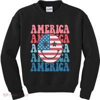 America Smiley Face Kids Sweatshirt thumb 0