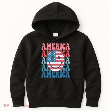 America Smiley Face Kids Hoodie