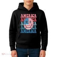 America Smiley Face Kids Hoodie thumb 4