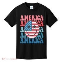 America Smiley Face Kids T-Shirt thumb 0