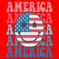 America Smiley Face Santa Hat thumb 1