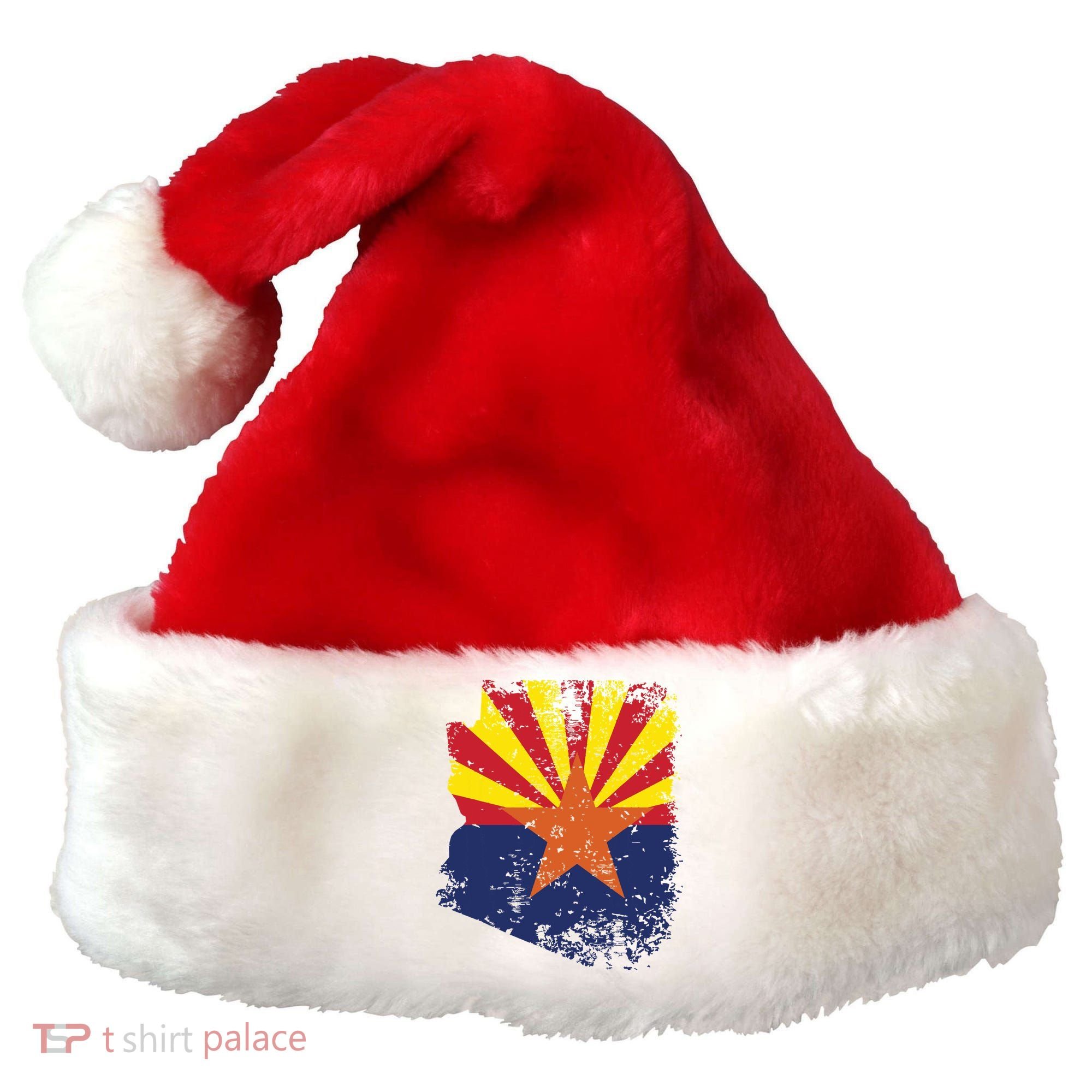 Arizona State Flag Faded Flag Of Arizona Santa Hat