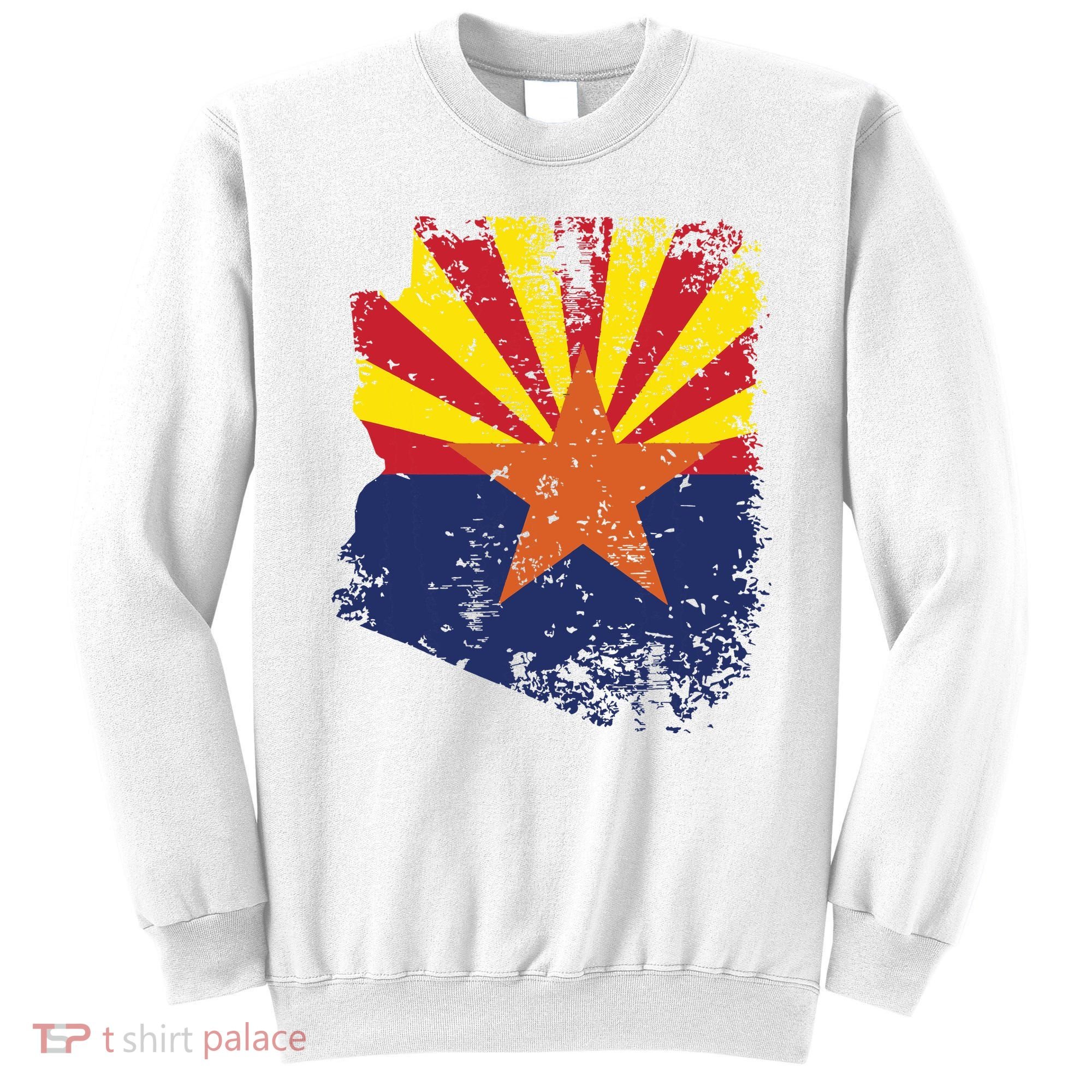 Arizona State Flag Faded Flag Of Arizona Sweatshirt