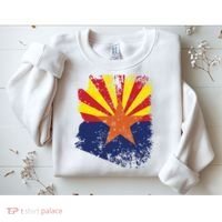 Arizona State Flag Faded Flag Of Arizona Sweatshirt thumb 2