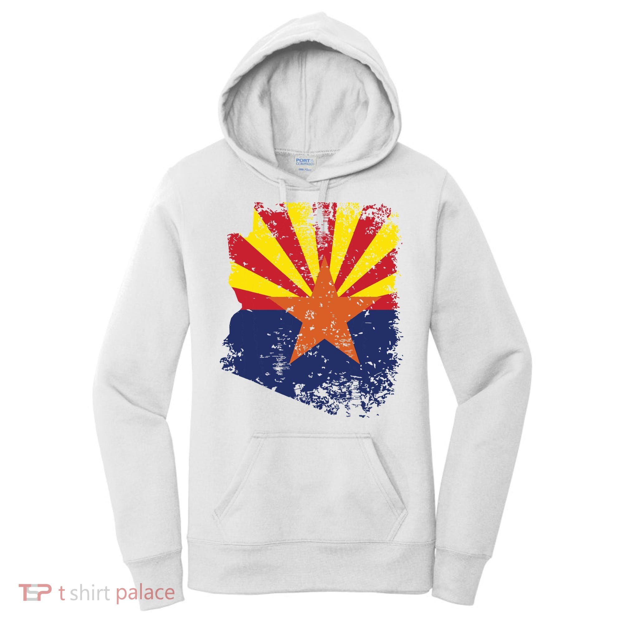 Arizona State Flag Faded Flag Of Arizona Women's Hoodie
