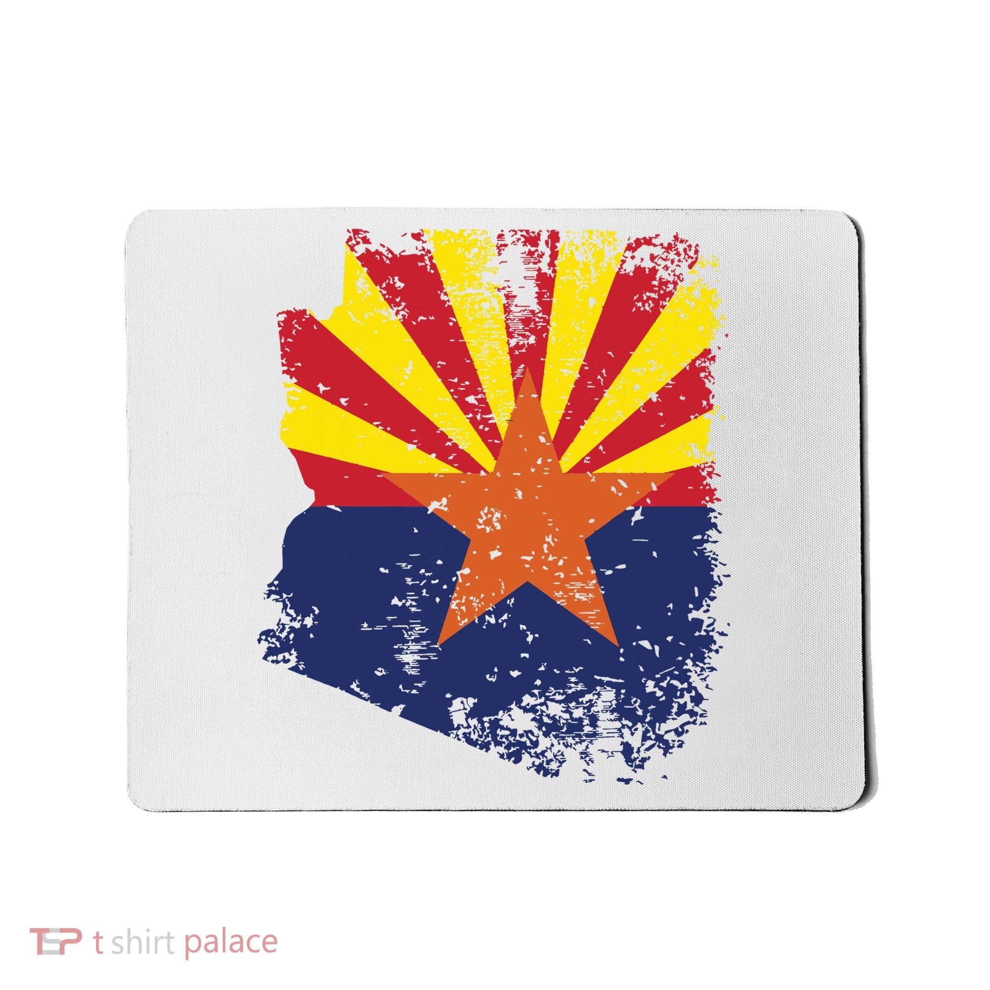 Arizona State Flag Faded Flag Of Arizona Mousepad