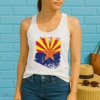 Arizona State Flag Faded Flag Of Arizona Women's Tank Top thumb 2