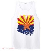 Arizona State Flag Faded Flag Of Arizona PosiCharge Competitor Tank thumb 0