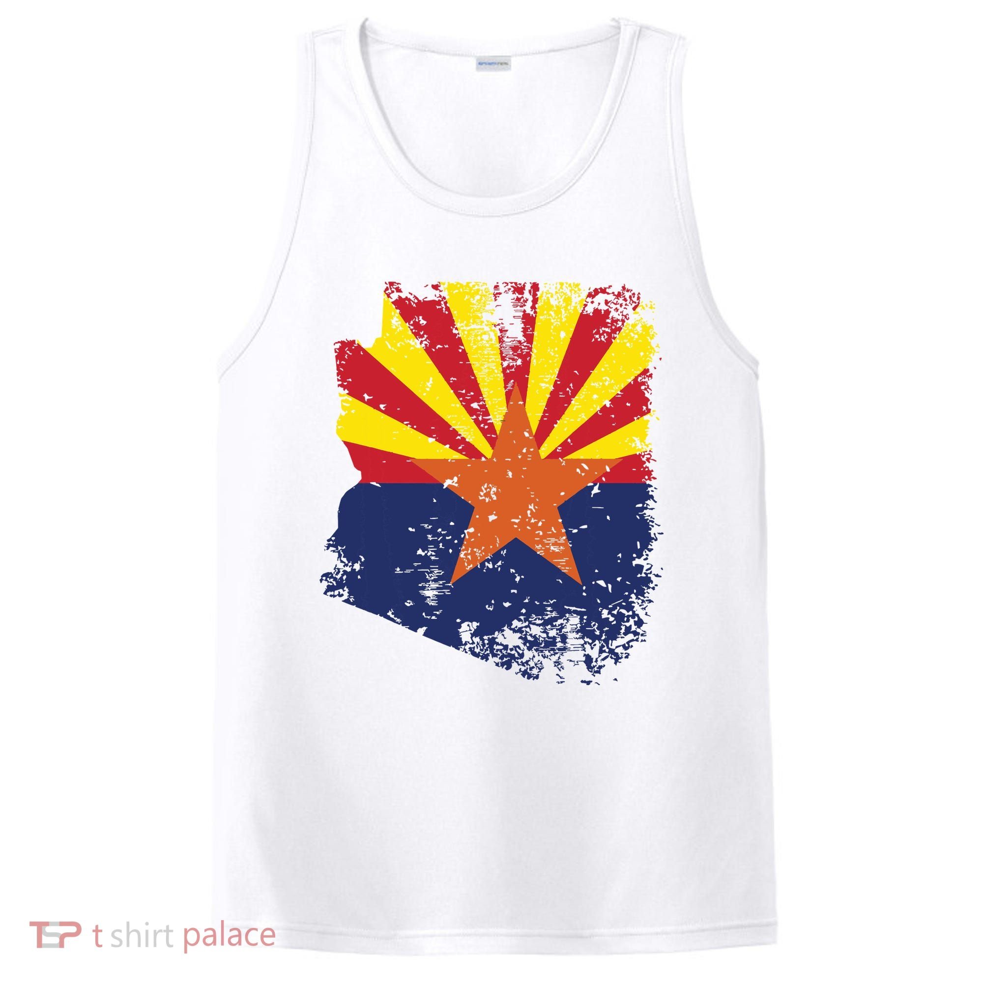 Arizona State Flag Faded Flag Of Arizona PosiCharge Competitor Tank