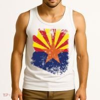 Arizona State Flag Faded Flag Of Arizona Tank Top thumb 3