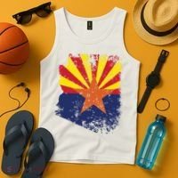 Arizona State Flag Faded Flag Of Arizona Tank Top thumb 4