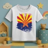 Arizona State Flag Faded Flag Of Arizona Toddler T-Shirt thumb 3
