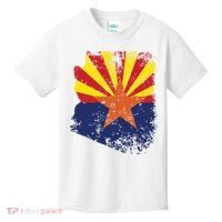 Arizona State Flag Faded Flag Of Arizona Kids T-Shirt thumb 0